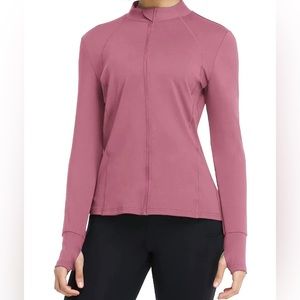 COOrun Womens Workout Yoga Athleisure Jacket Running Hiking Full Zip Track Top M